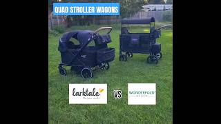 Quad Stroller Wagons Larktale Coupe Quad vs Wonderfold W4 Luxe comparison quad strollerwagon [upl. by Maillil]