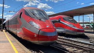 TRENI VELOCI DEVIATI in transito a Ferrara FRECCIAROSSA EUROCITY e ITALO [upl. by Cappella]