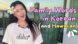 Family Words in Korean and Hawaiian [upl. by Lettie]