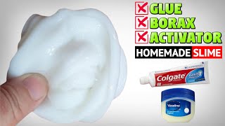 VASELINE SLIMEHow to make Slime with Vaseline and Colgate Toothpaste without Glue BoraxSlime Diy [upl. by Andrien]