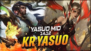 YASUO KR  Yasuo vs Leblanc MID Patch 1412  Grandmaster Yasuo Gameplay [upl. by Acilejna]