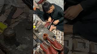 Perfect Stitches  Handmade leather shoes making tutorial leather leathercrafttools crafting [upl. by Winfrid]