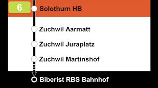 BSU Ansagen  6  Solothurn Allmend – Biberist RBS [upl. by Vadnee]