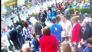 New footage of Boston bombing blast shown in court [upl. by Ymereg202]