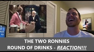 Americans React  THE TWO RONNIES  Round of Drinks  REACTION [upl. by Eiveneg]