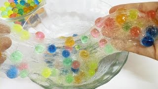 สอนทำสไลม์คริสตัล  How to make crystal orbeez Slime [upl. by Akcired909]