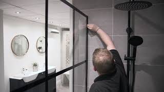 How to install The Rubber Seal in a Reflexions wetroom screen  walkin shower screen [upl. by Thenna]