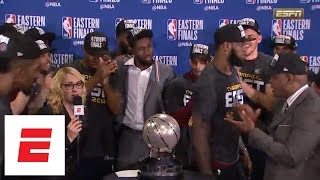 FULL Cleveland Cavaliers win 2018 Eastern Conference finals Watch the trophy presentation  ESPN [upl. by Eimmak]