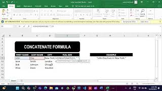 Learn How to Use the CONCATENATE Function in Excel [upl. by Hoffer]