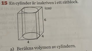 حساب حجم المكعب و الأسطوانة  Rätblock  prisma och cylinder Matte 1 Geometri [upl. by Irem]