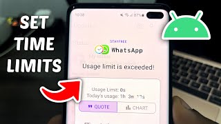 How to Set Time Limit for Apps on Android Phone [upl. by Kcirderf]