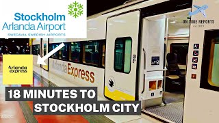 Stockholm Arlanda Airport ARN to Arlanda Express Train into Stockholm City [upl. by Jacobs]