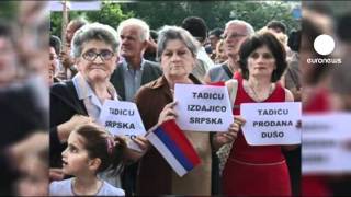 ProMladic Demonstration in BosnienHerzegowina [upl. by Atiuqat]