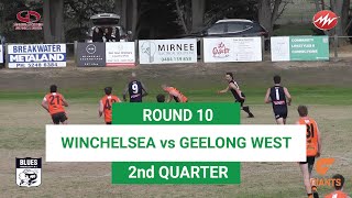 RD10 Winchelsea VS Geelong West 2nd QTR 15062024 [upl. by Nosbig]