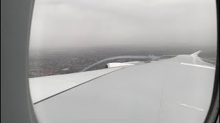 STORM EUNICE Scary landing in London Heathrow onboard an Emirates A380 w GOAROUND [upl. by Nuzzi]