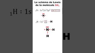 Le schéma de Lewis de la molécule NH3 shorts chimie [upl. by Saba]