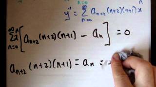 Differential Equations 11  Power Series Solutions Example 1 [upl. by Hun]