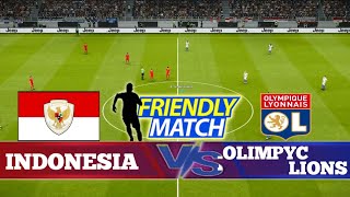 INDONESIA VS OLYMPIQ LIONS  FRIENDLY MATCH  GAMEPALY PES 2021  UPDATE PATCH 2024 [upl. by Ffoeg]