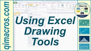 Using Drawing Tools in Excel 2007 2010 2013 2016 2019 and Office 365 [upl. by Ayinat]