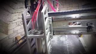 Betonia  Highspeedtest 7950 mmmin  DIY CNC made of Concrete [upl. by Aruat]