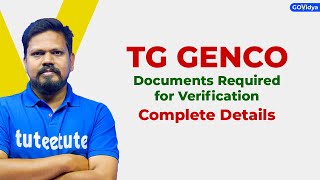 TG GENCO  Documents Required for Verification tggenco transco tgtransco GOVidya [upl. by Othello]