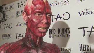 Heidi Klum with no skin for Halloween [upl. by Kreda649]