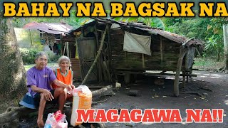 PART 3 DALAWANG MATANDA NAKATIRA SA SIRANG BAHAY KULAMBO HIGAAN MAGAGAWA NA ANG BAHAY [upl. by Alverta]