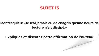 13Sujets INCONTOURNABLES pour Réussir la Dissertation Littéraire [upl. by Beryle]