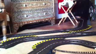 Carrera slot car track with 2 mini coopers [upl. by Fransen]