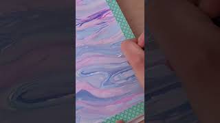 Pastel Landscape Gouache Painting Process 🌌 shorts gouache gouachepainting [upl. by Azilem]