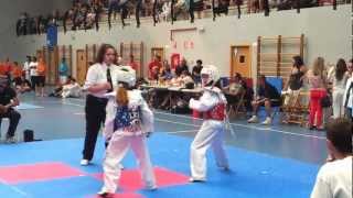 Taekwondo Final Campeonato Corpus 2012 Femenino Precadete 40kg [upl. by Eilrebma]