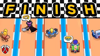 SPEED RACE WITH ALL BRAWLERS WHO IS FASTEST [upl. by Aprile]