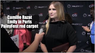 Camille Razat Interview for Emily in Paris at PaleyFest [upl. by Eelarbed]