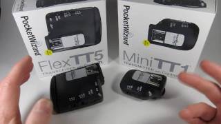 PocketWizard Flex TT5 and Mini TT1 wireless controllers for Nikon shown with D7000 DSLR [upl. by Orva846]