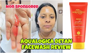 Does it Remove Tan Tan Removal Facewash Aqualogica DETAN Facewash Review [upl. by Sutniuq582]