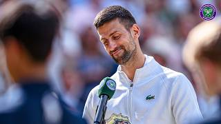 quotHe was playing some unbelievable tennisquot  Novak Djokovic  Oncourt Interview  Wimbledon 2024 [upl. by Sachs239]