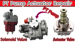 PT pump actuatorCummins pt pump actuator Repair amp Solenoid cummins nt855 solenoidvalve pt pump [upl. by Ille54]