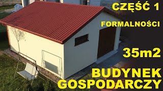 Cz1 Budynek gospodarczy 35 m2  projekt i zgłoszenie [upl. by Ahsieuqal]