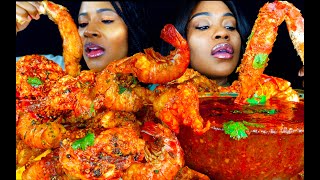 TAKING OVER MY SISTERS CHANNEL KING CRAB SEAFOOD BOIL MUKBANG  DESHELLED  SEAFOOD  MUKBANG [upl. by Crescin]