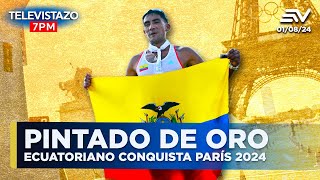 Daniel Pintado sube al podio olímpico llevándose el oro en París 2024  Televistazo 7 PM ENVIVO🔴 [upl. by Kristal928]