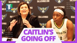 Wings HC Latricia Trammell Odyssey Sims amp Arike Ogunbowale have nothing but LOVE for Caitlin Clark [upl. by Neelahtak696]