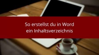 So erstellst du in Word ein Inhaltsverzeichnis [upl. by Yroffej]