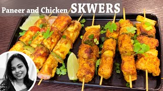 Skewers Recipe  Chicken amp Paneer Skewers  Skewers in Pan [upl. by Malachi]