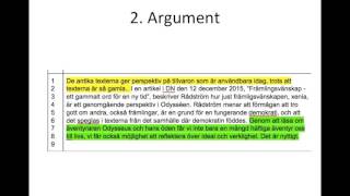 Argumenterande text i fem stycken  ett exempel [upl. by Kellyann542]