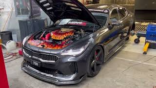 Hypergear Kia Stinger 33L Twin turbocharger dyno and tune 633rwhp [upl. by Atazroglam]