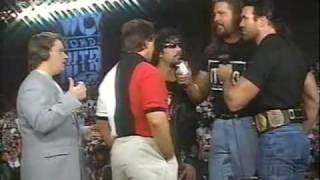 3241997 Road to Spring Stampede 1997 Part 4  A look at The Steiner Bros and The Outsiders feud [upl. by Nyvek371]