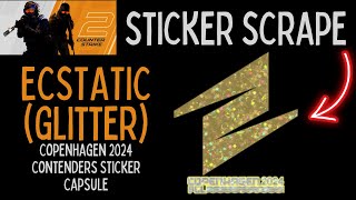 ECSTATIC Glitter Copenhagen 2024 Sticker Scrape csgo csgostickers csgoskins [upl. by Dorrie481]