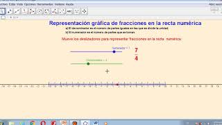 REPRESENTACIÓN GRÁFICA DE FRACCIONES EN LA RECTA NUMÉRICA USO DE GEOGEBRA [upl. by Helbonna]