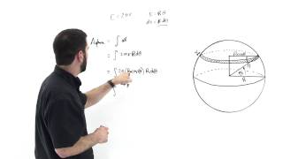 Surface Area of a Sphere equation derived with calculus [upl. by Nylekoorb]