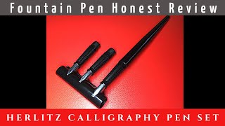 Herlitz calligraphy fountain pen review for blacklettering gothic script texturalis quadrata [upl. by Nisior]